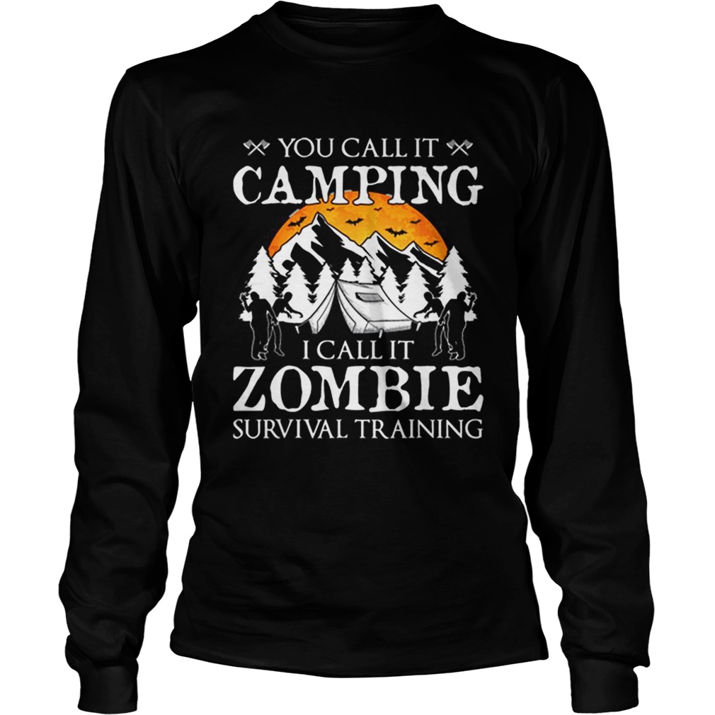 Funny Zombie Survival Training Camping Halloween Costume Gift LongSleeve