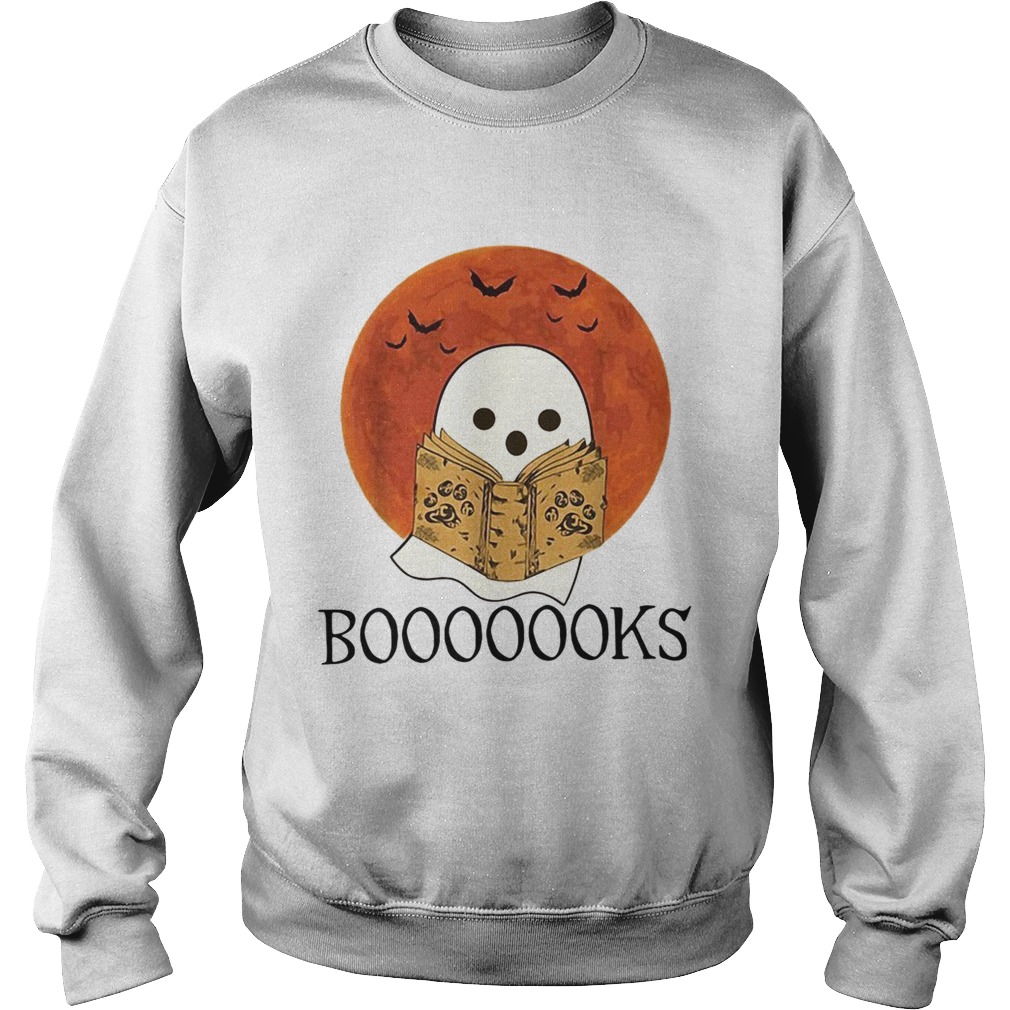 Ghost Boo reading boooooook Halloween Sweatshirt