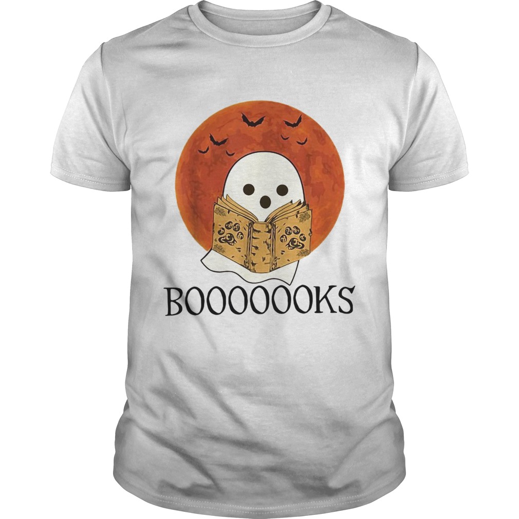 Ghost Boo reading boooooook Halloween shirt