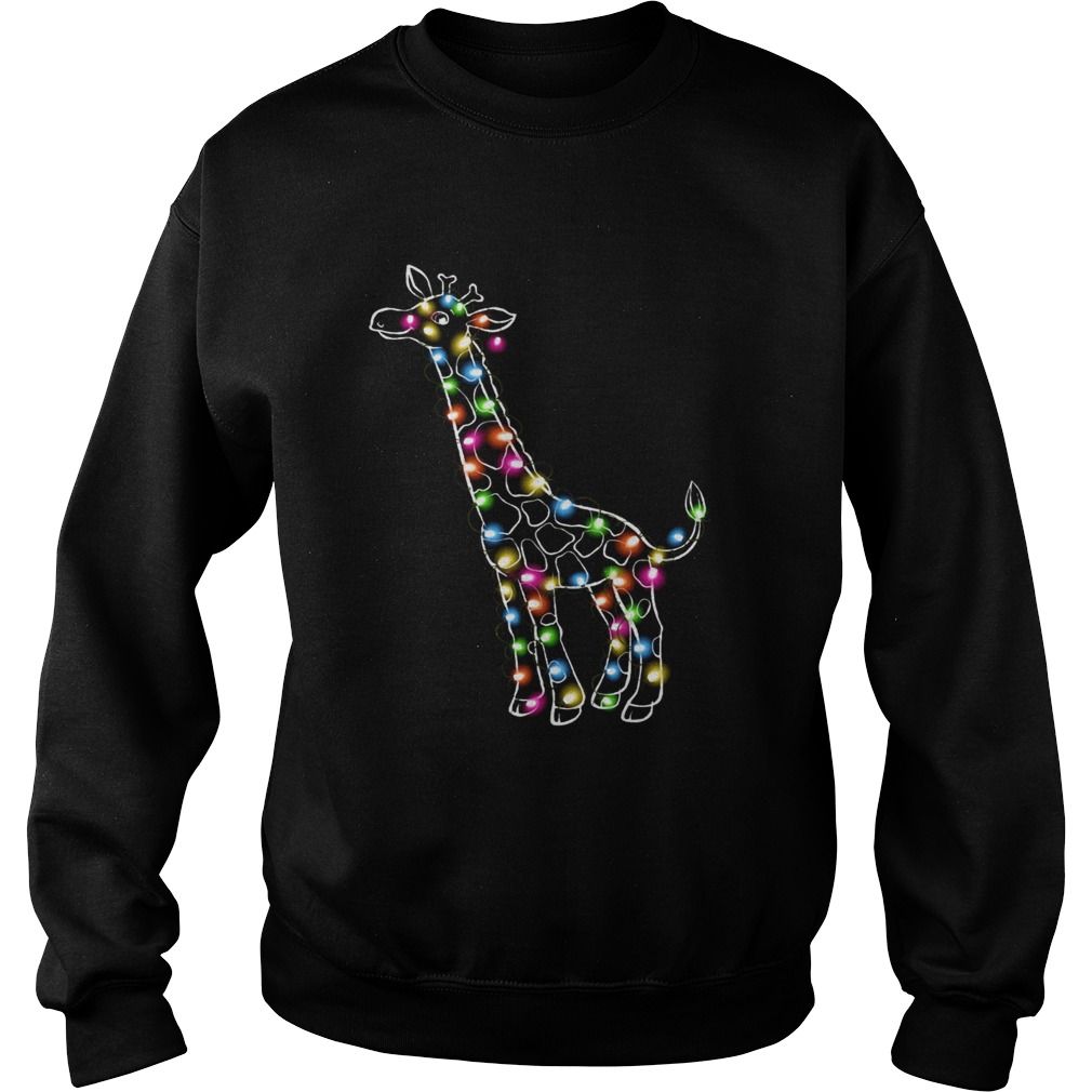 Giraffe Christmas Lights Sweatshirt