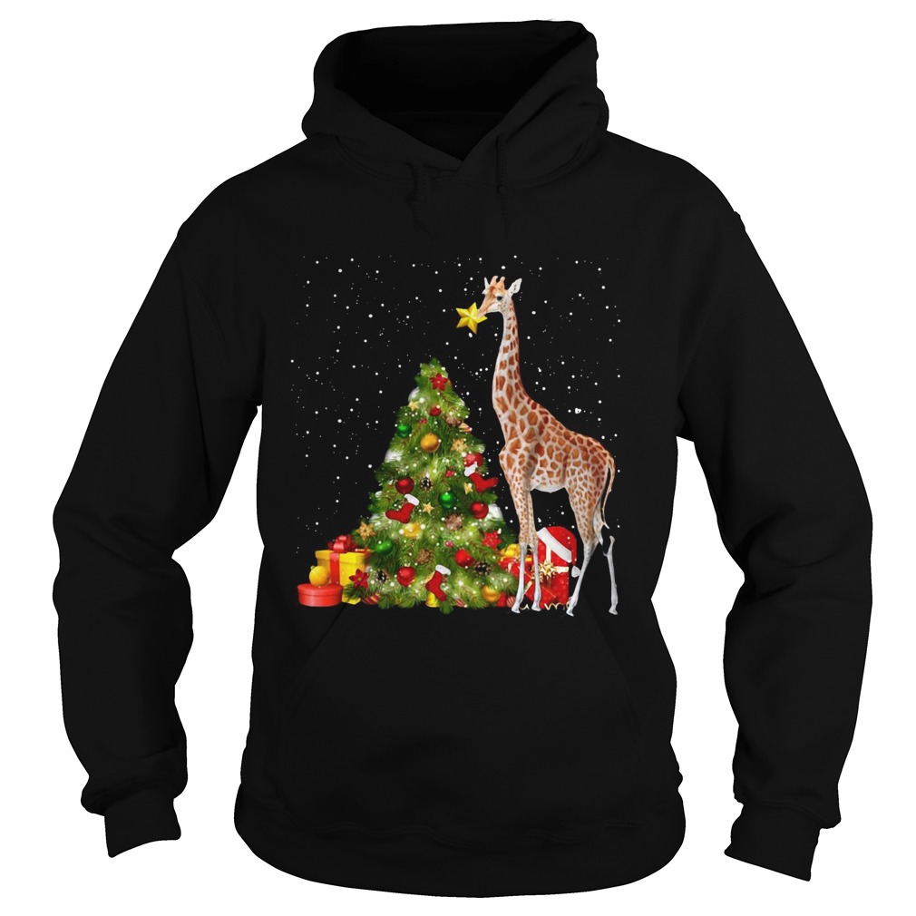 Giraffe and Christmas tree Hoodie