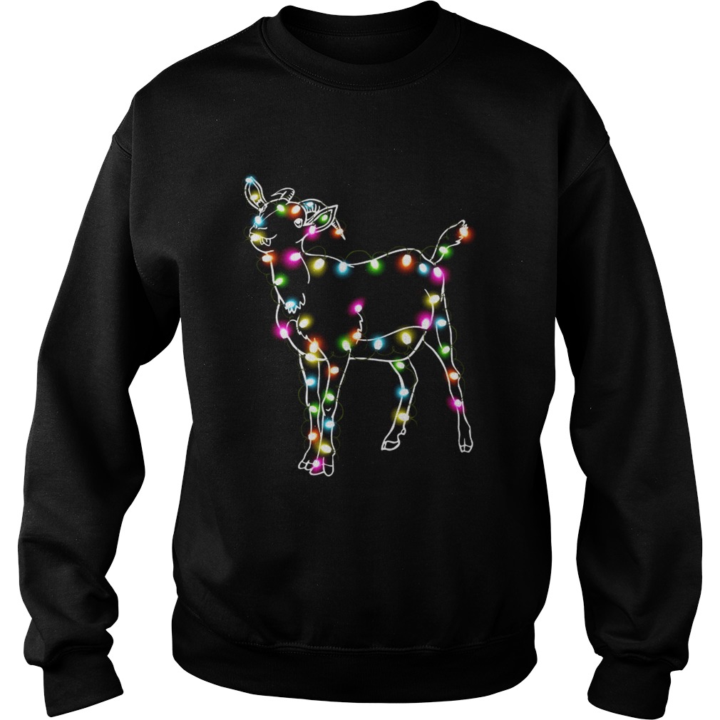 Goat Christmas lights Sweatshirt