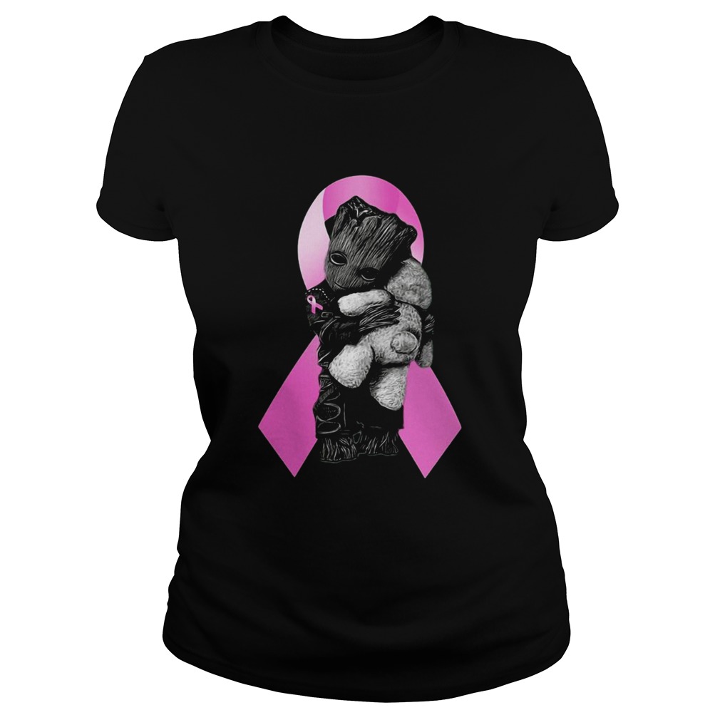 Groot hugging Teddy Breast Cancer Classic Ladies