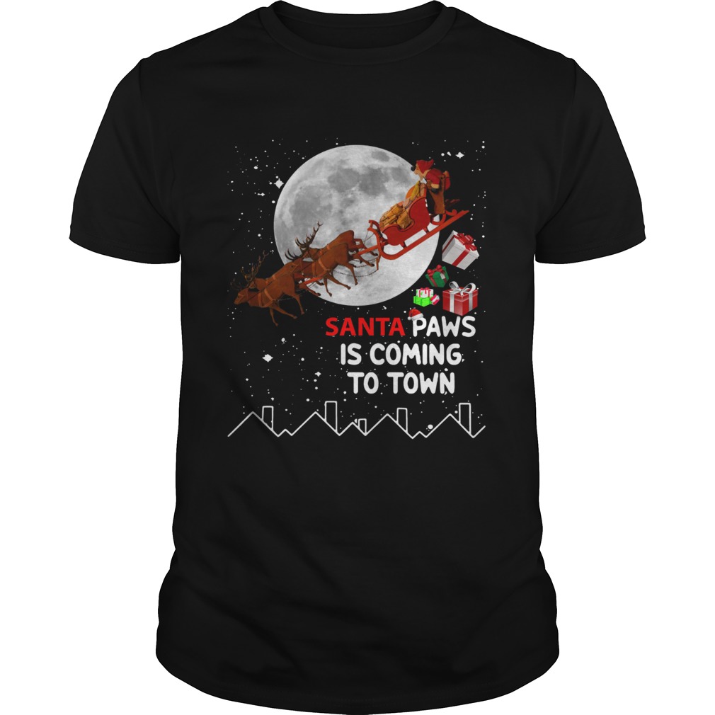 Santa Paws is coming to town shirt