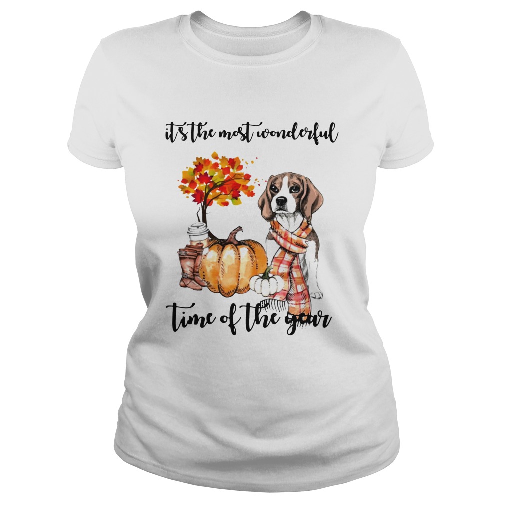 Halloween Beagle Its The Most Wonderful Time Of The Year Shirt Classic Ladies