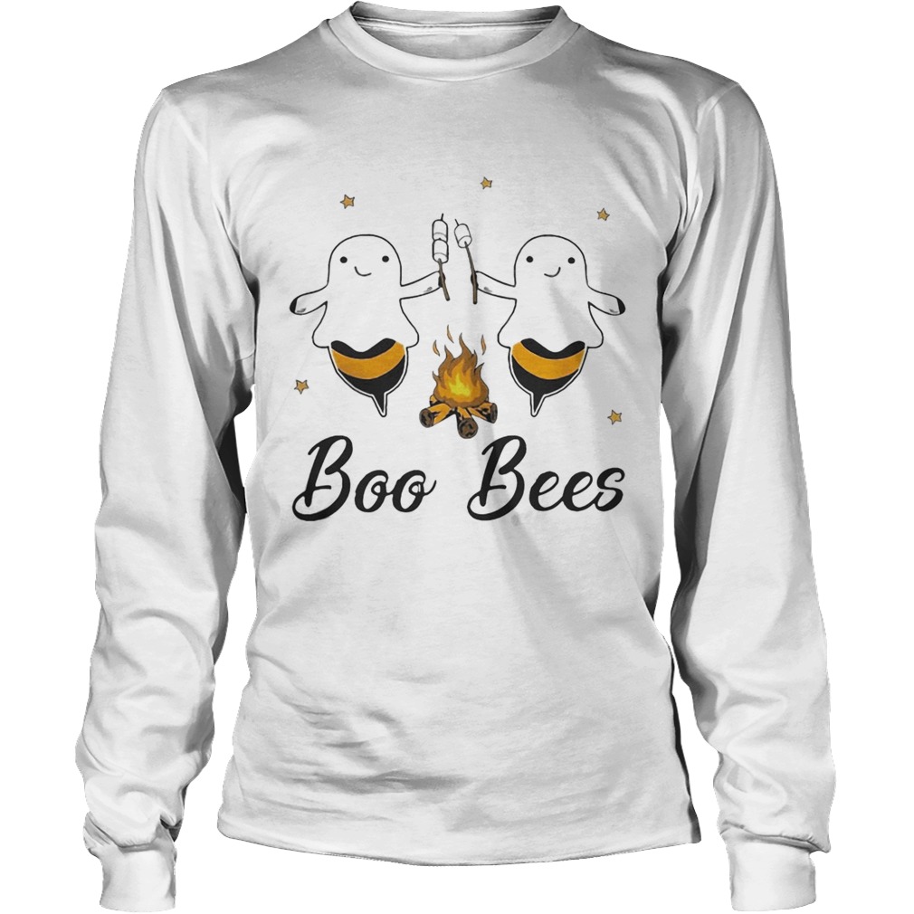 Halloween Camping Fire Ghost Boo Bees Shirt LongSleeve