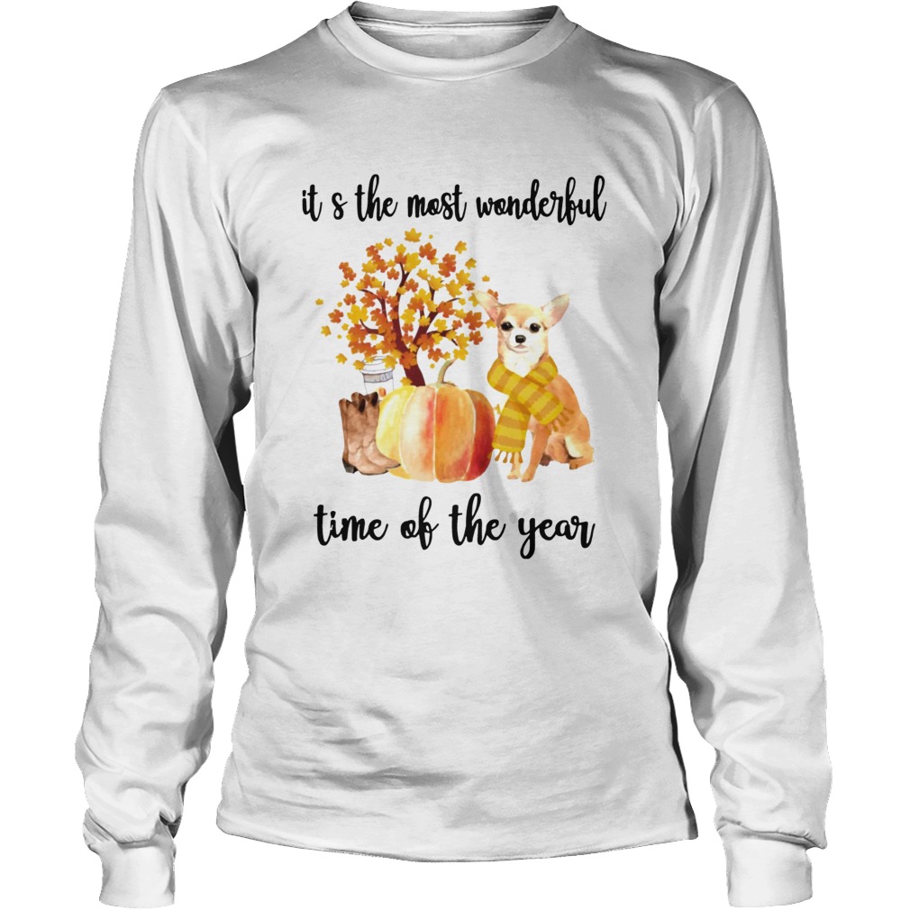 Halloween Chihuahua Its The Most Wonderful Time Of The Year Shirt LongSleeve