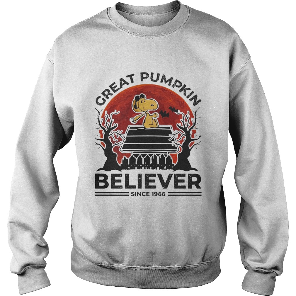 Halloween Snoopy Great Pumpkin Believer Since 1966 Shirt Sweatshirt