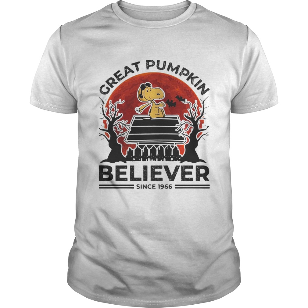Halloween Snoopy Great Pumpkin Believer Since 1966 Shirt