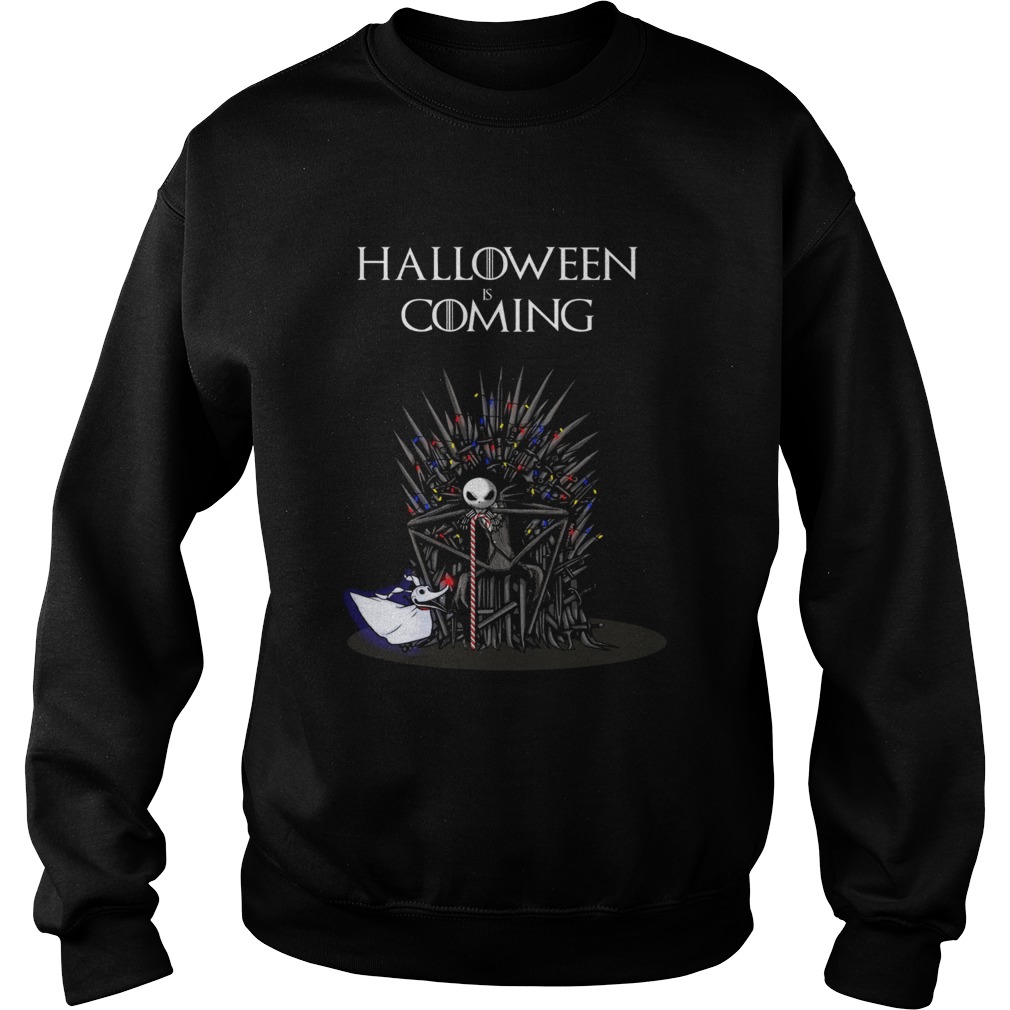 Halloween is coming Jack Skellington iron throne Sweatshirt