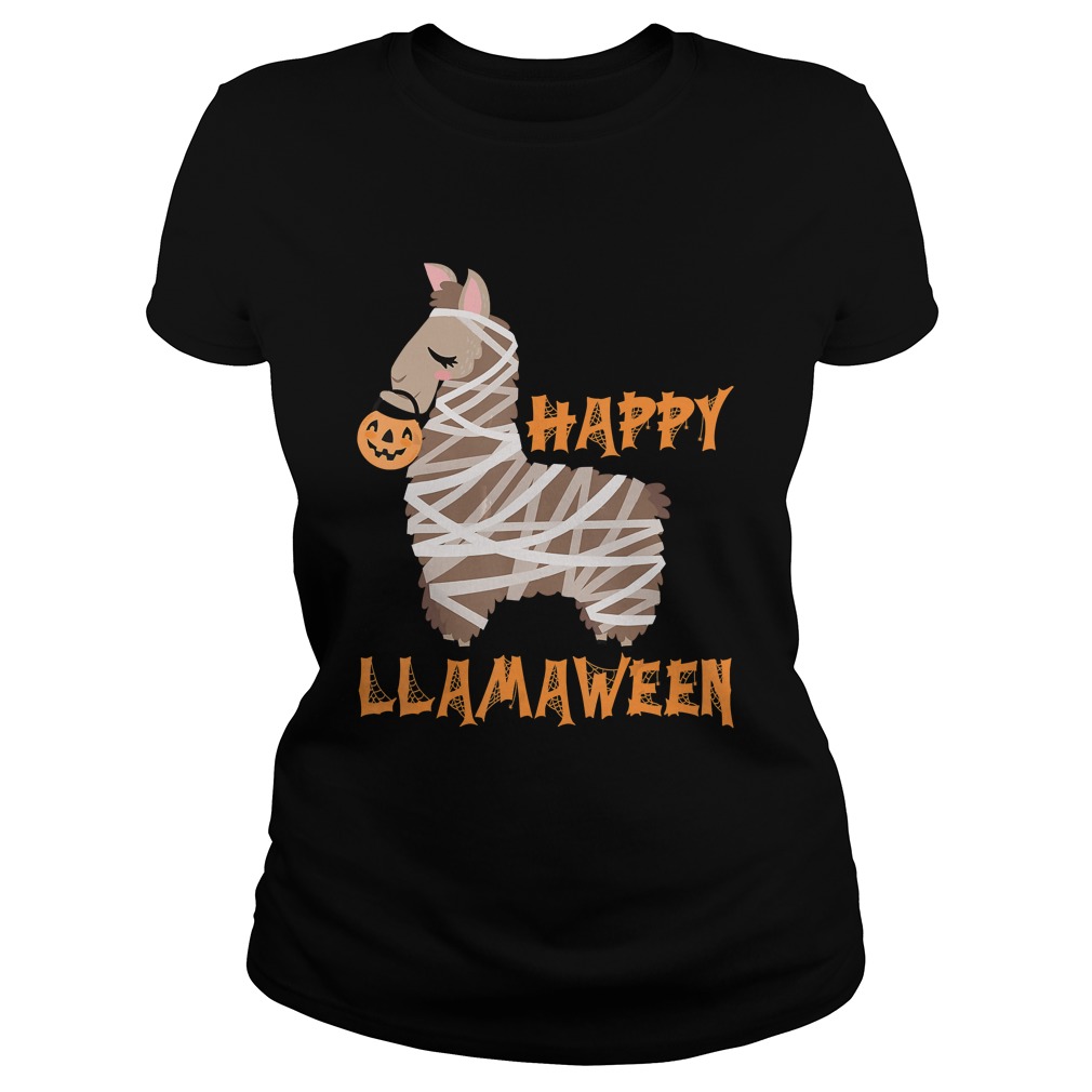 Happy Llamaween TShirt Classic Ladies