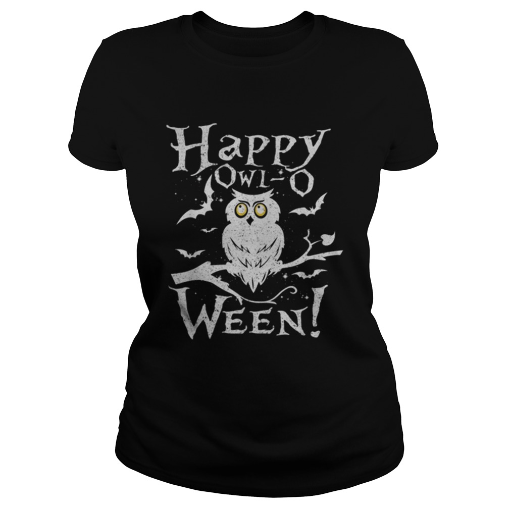 Happy Owlo Ween Funny Owl Halloween Costume Classic Ladies