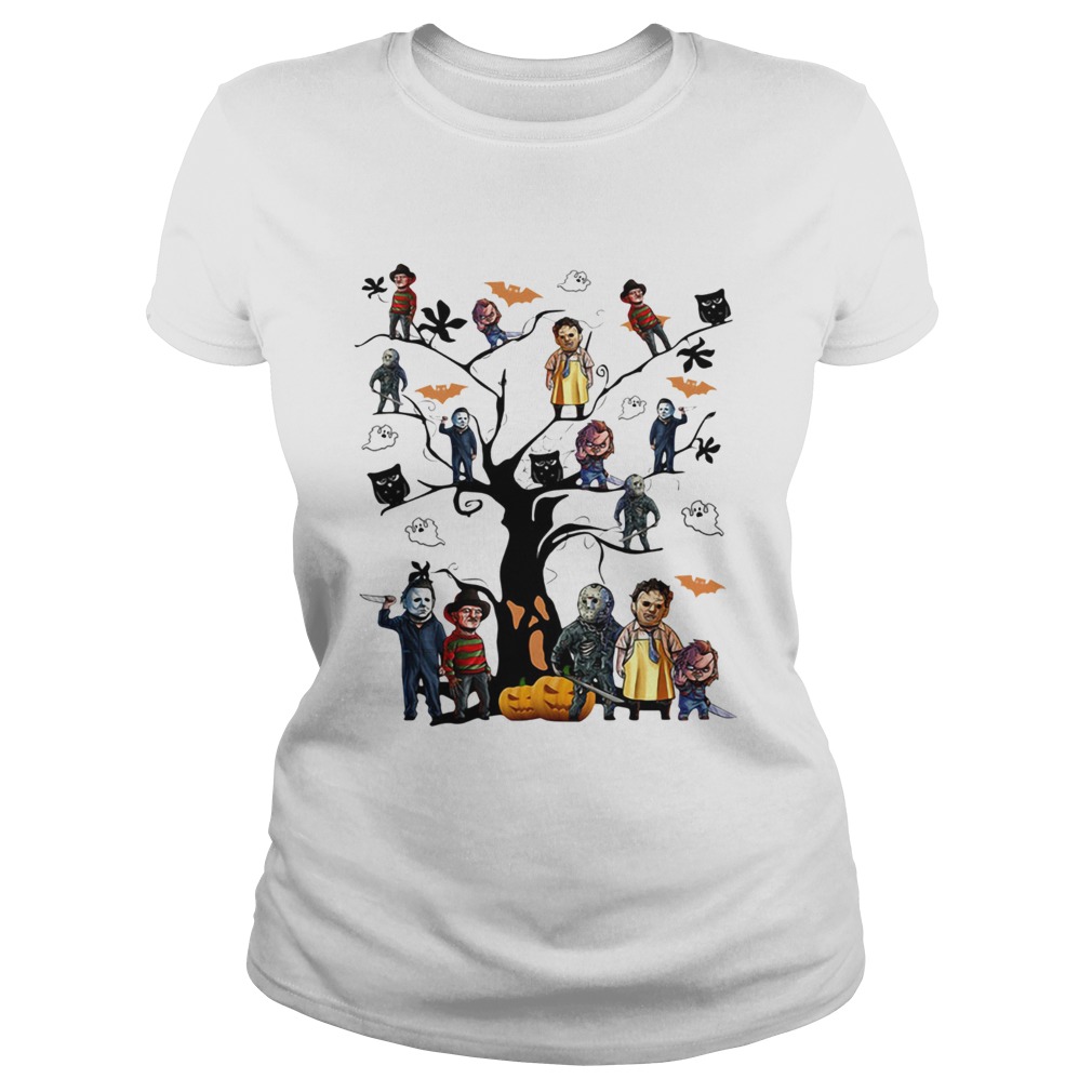 Horror character movie on the tree Halloween shirt - Trend Tee Shirts Store