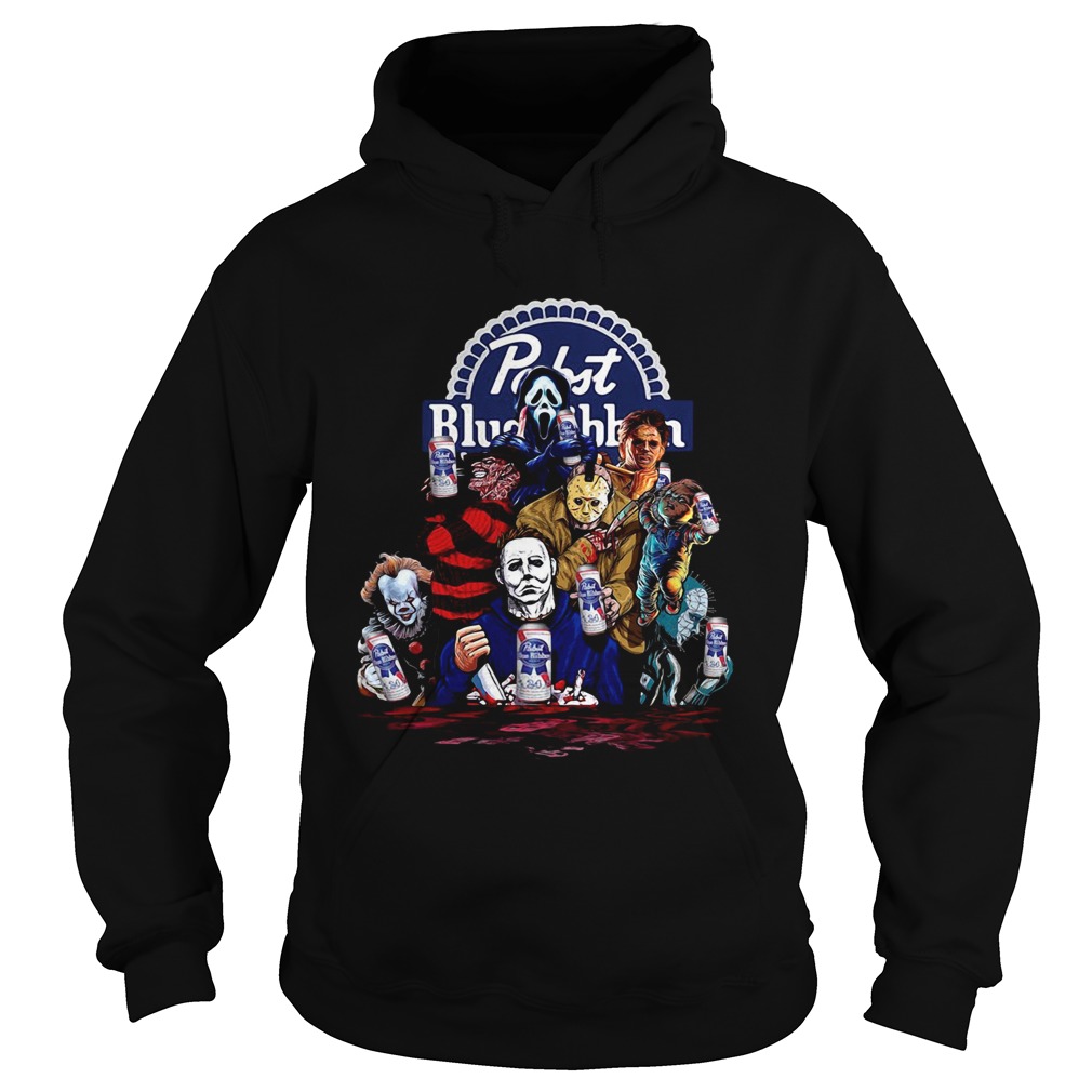 Horror characters Pabst Blue Ribbon Hoodie