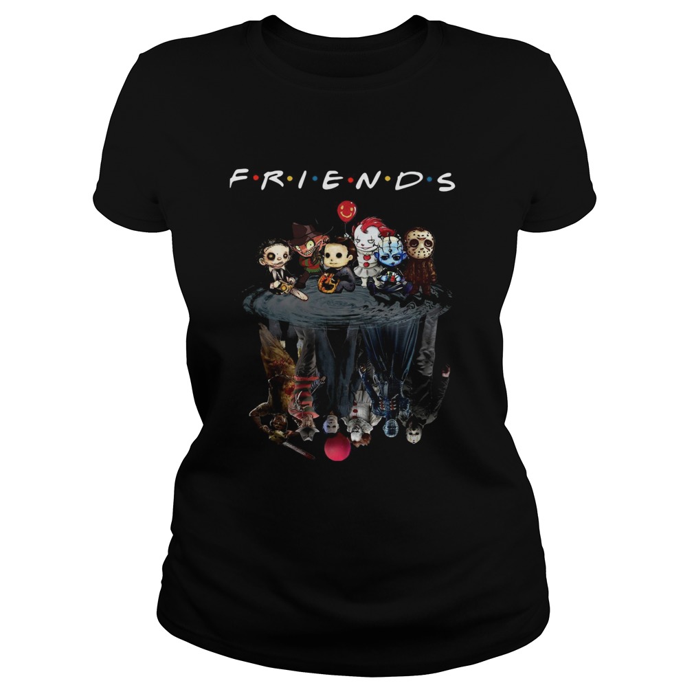 Horror characters movie water mirror reflection friends Classic Ladies