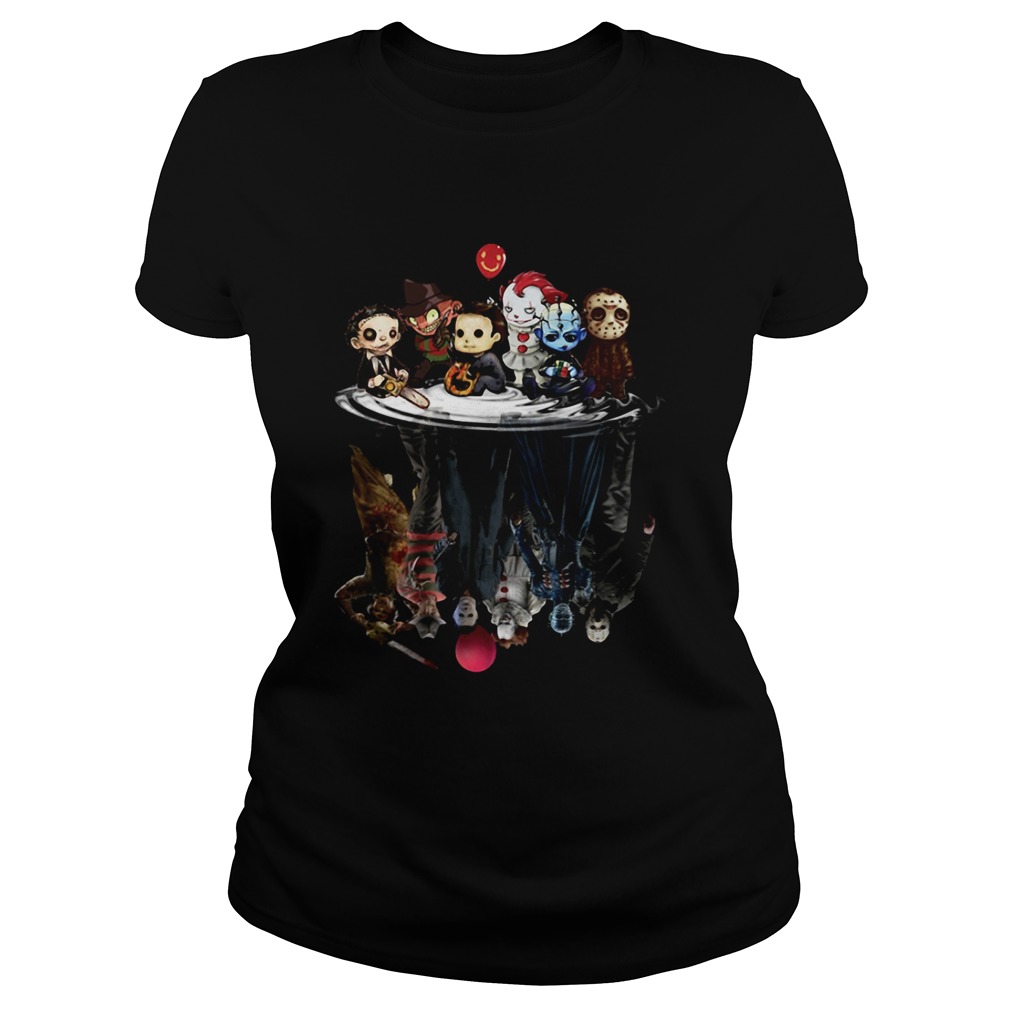 Horror characters movies water mirror reflection Classic Ladies