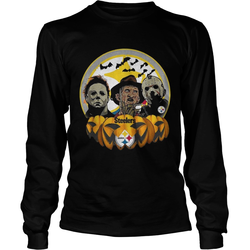 Horror movie characters Pittsburgh Steelers pumpkin LongSleeve