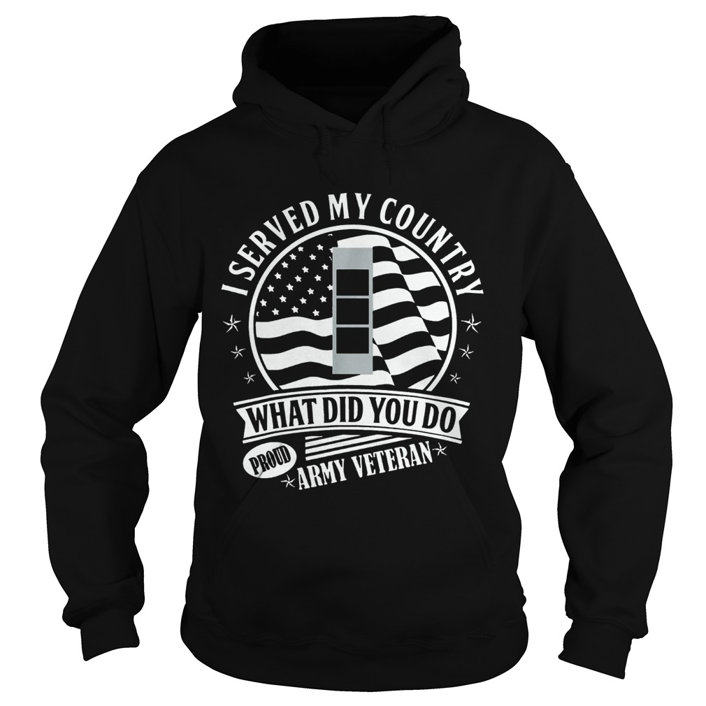 I Served My Country What Did You Do Proud Army Veteran Hoodie