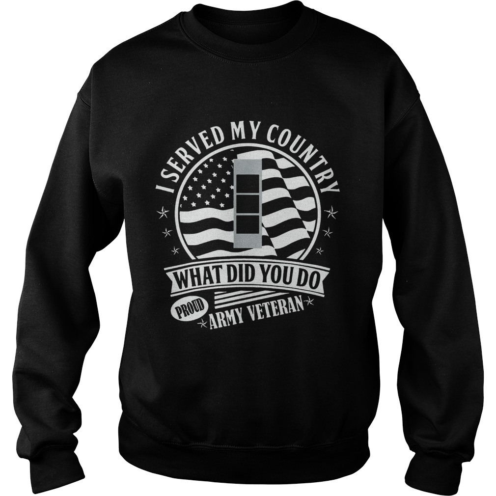 I Served My Country What Did You Do Proud Army Veteran Sweatshirt