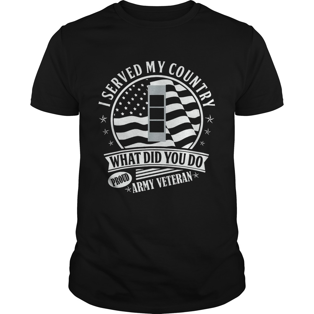 I Served My Country What Did You Do Proud Army Veteran shirt