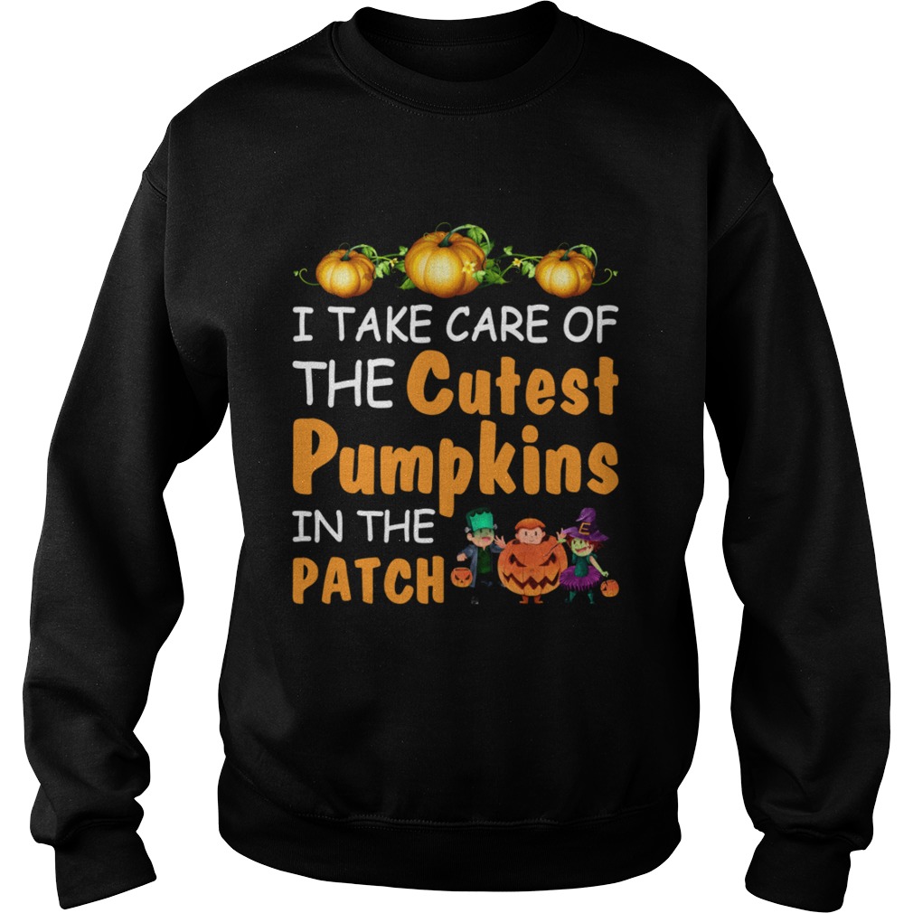I Take Care Of The Cutest Pumpkins In The Patch Halloween Teachers Shirt Sweatshirt