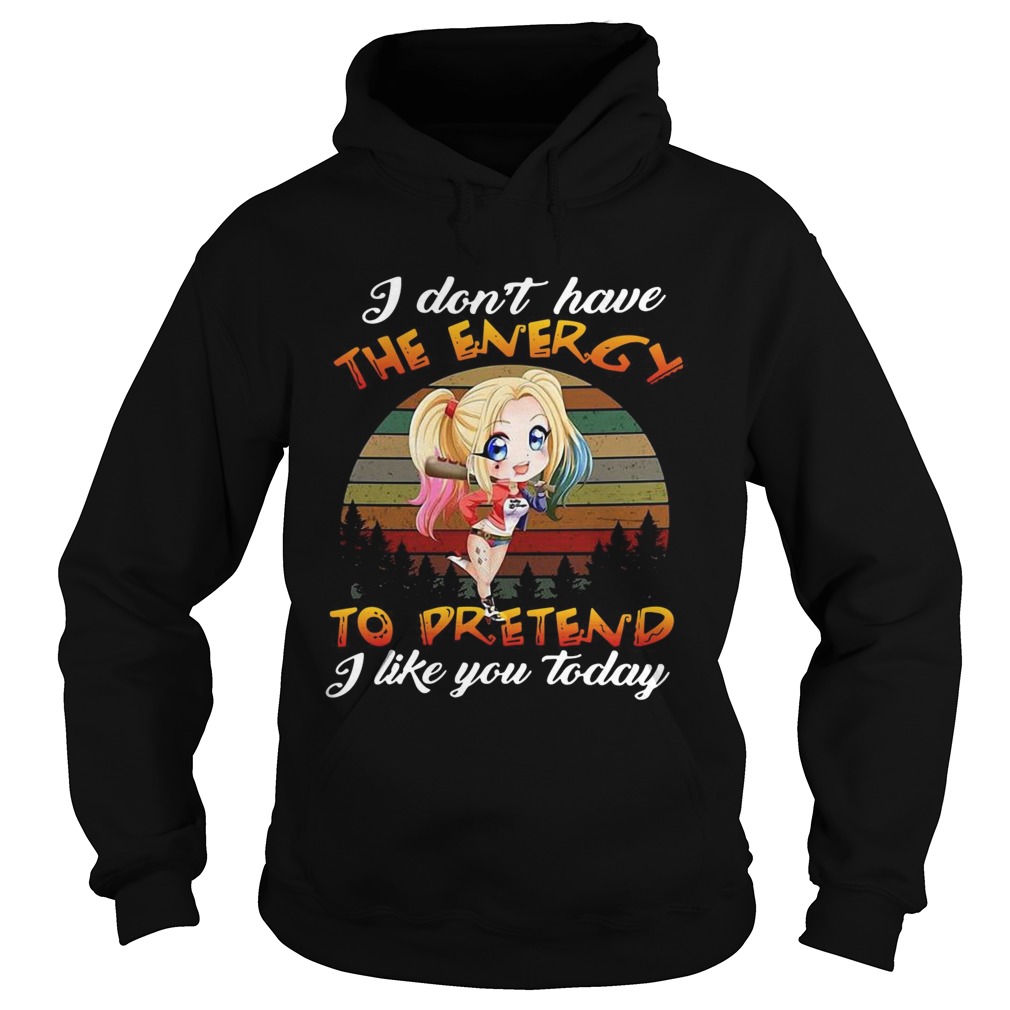 I dont have the energy to pretend I like you today sunset Hoodie