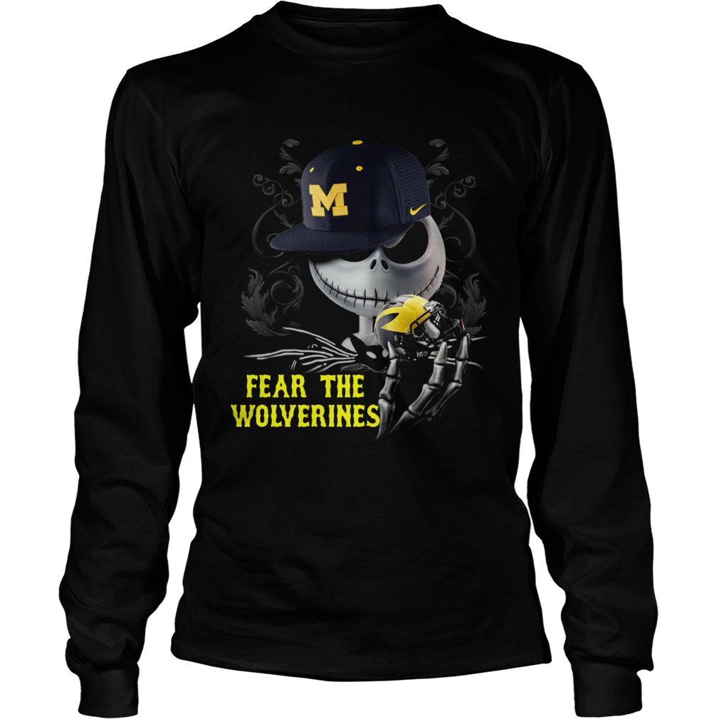 Jack Skellington Fear The Wolverines Shirt LongSleeve