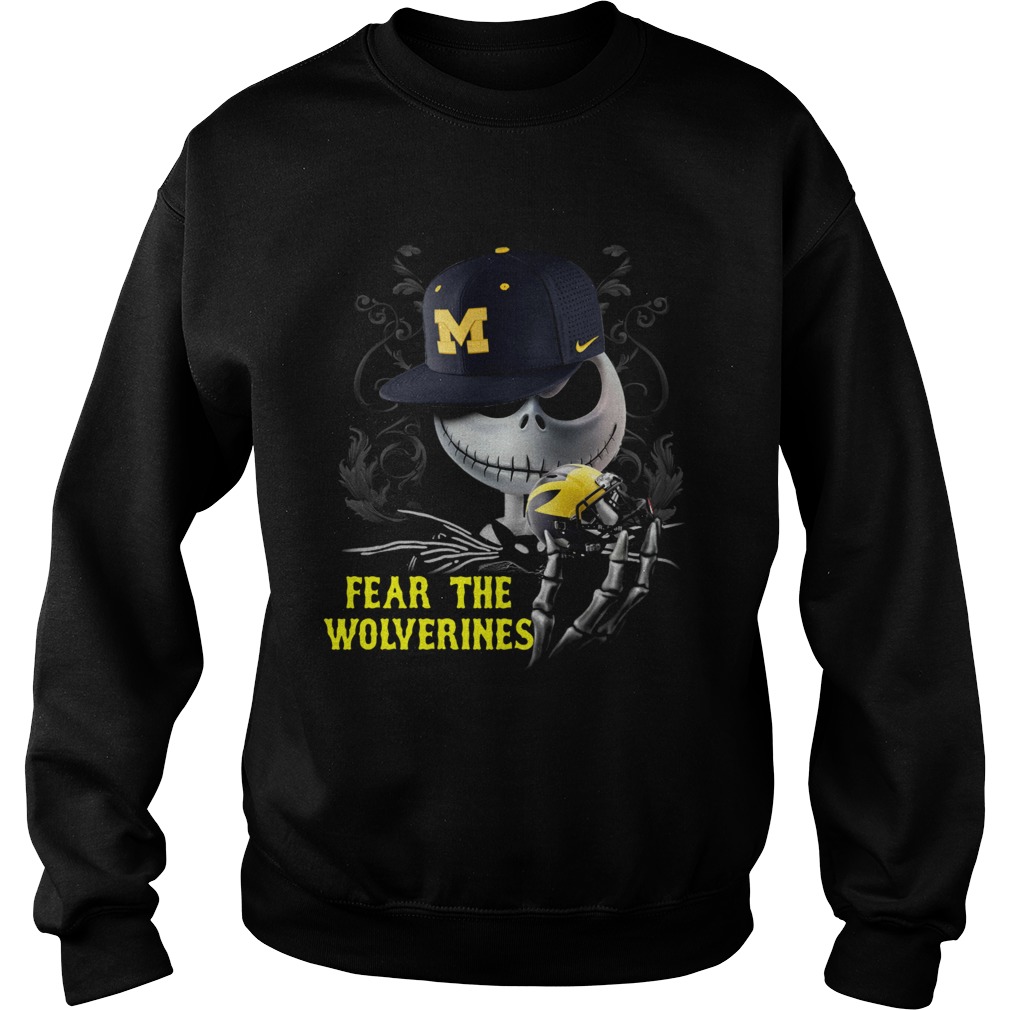 Jack Skellington Fear The Wolverines Shirt Sweatshirt