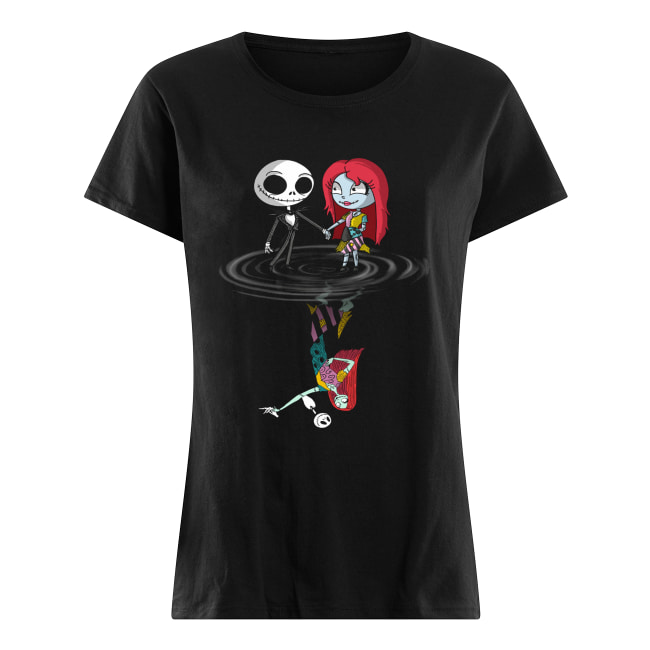Jack Skellington and Sally water reflection Classic Women's T-shirt