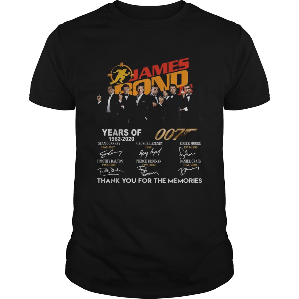 James Bond 50 Years Of 007 19622020 signatures shirt