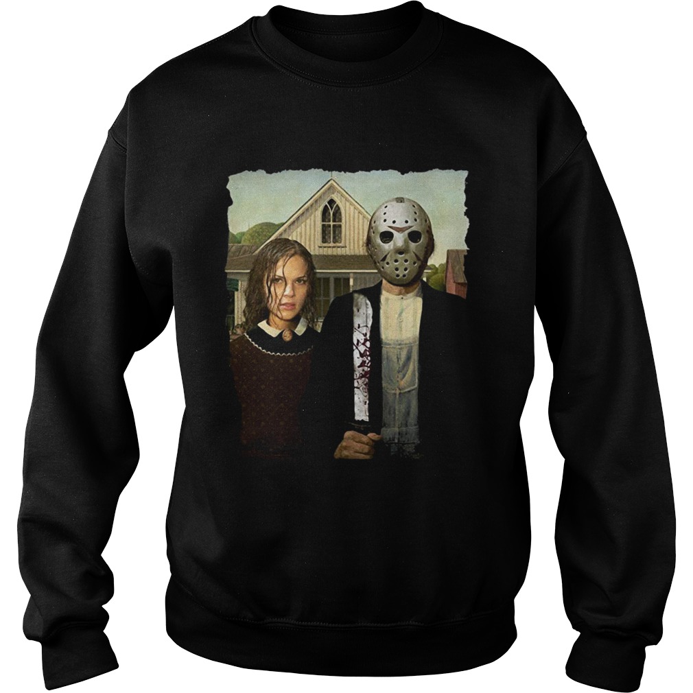 Jason Voorhees and his girlfriend American Gothic Sweatshirt