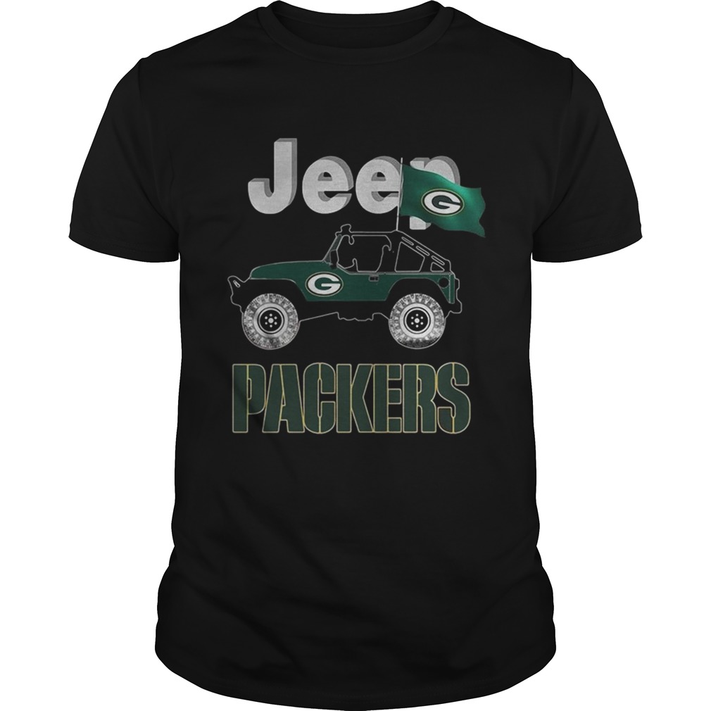Jeep Green Bay Packers flag shirt