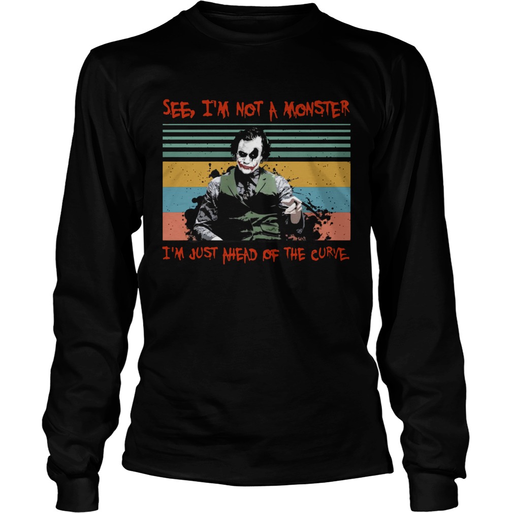 Joker see Im not a monster Im just a head of the curve vintage LongSleeve