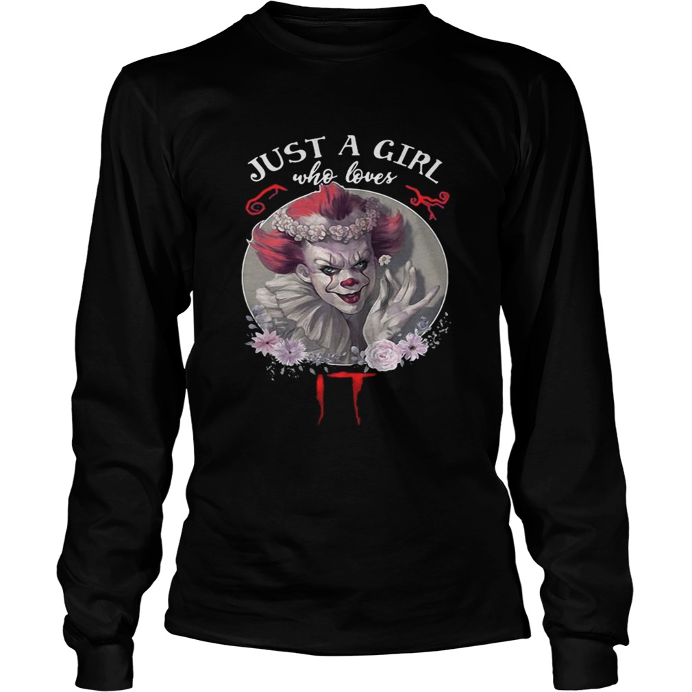 Just a girl who love it Pennywise floral LongSleeve