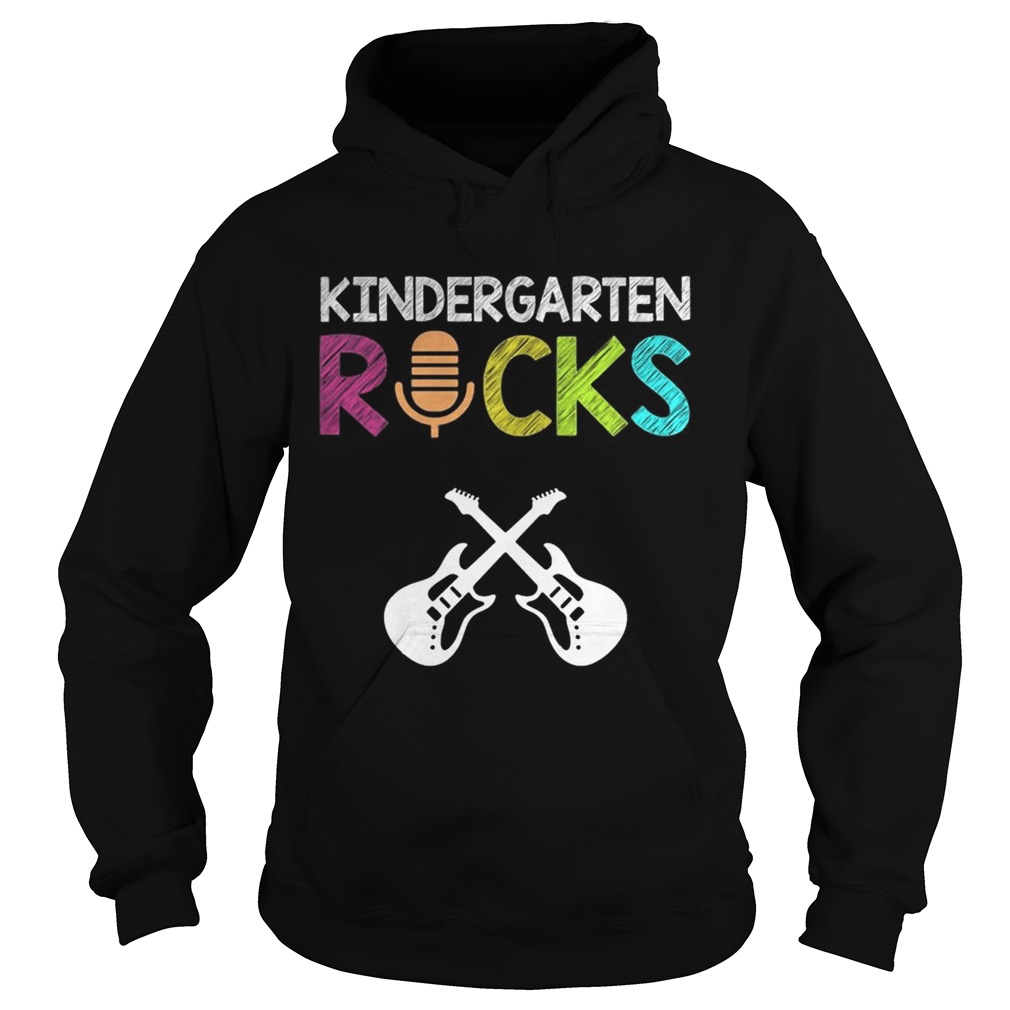 Kindergarten Rocks With Guitar Novelty Gift Kids Music Lover TShirt Hoodie