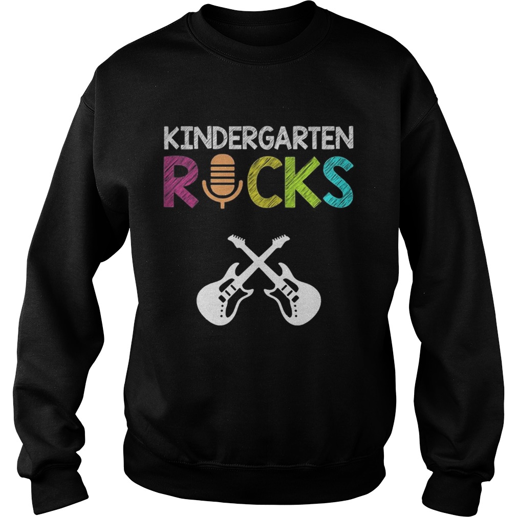 Kindergarten Rocks With Guitar Novelty Gift Kids Music Lover TShirt Sweatshirt