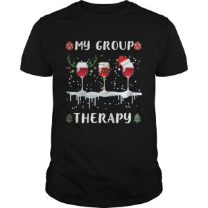 My group therapy wine glass Christmas  Unisex