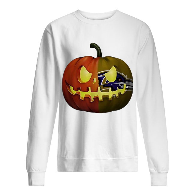 NFL Baltimore Ravens pumpkin Halloween Unisex Sweatshirt
