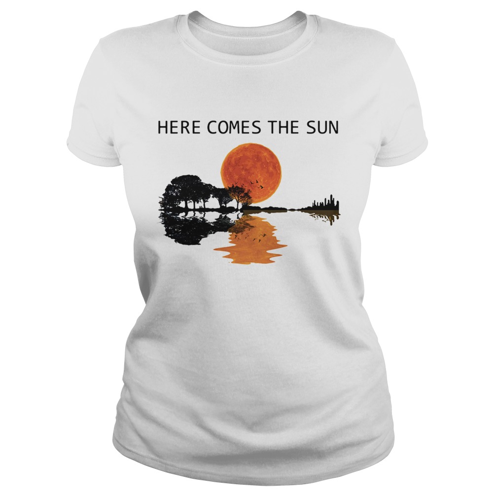 Natural Guitar sunset here comes the sun Classic Ladies