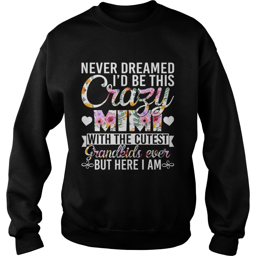 Never Dreamed Id Be This Crazy Mimi With The Cutest Grandkids Ever But Here I Am Shirt Sweatshirt