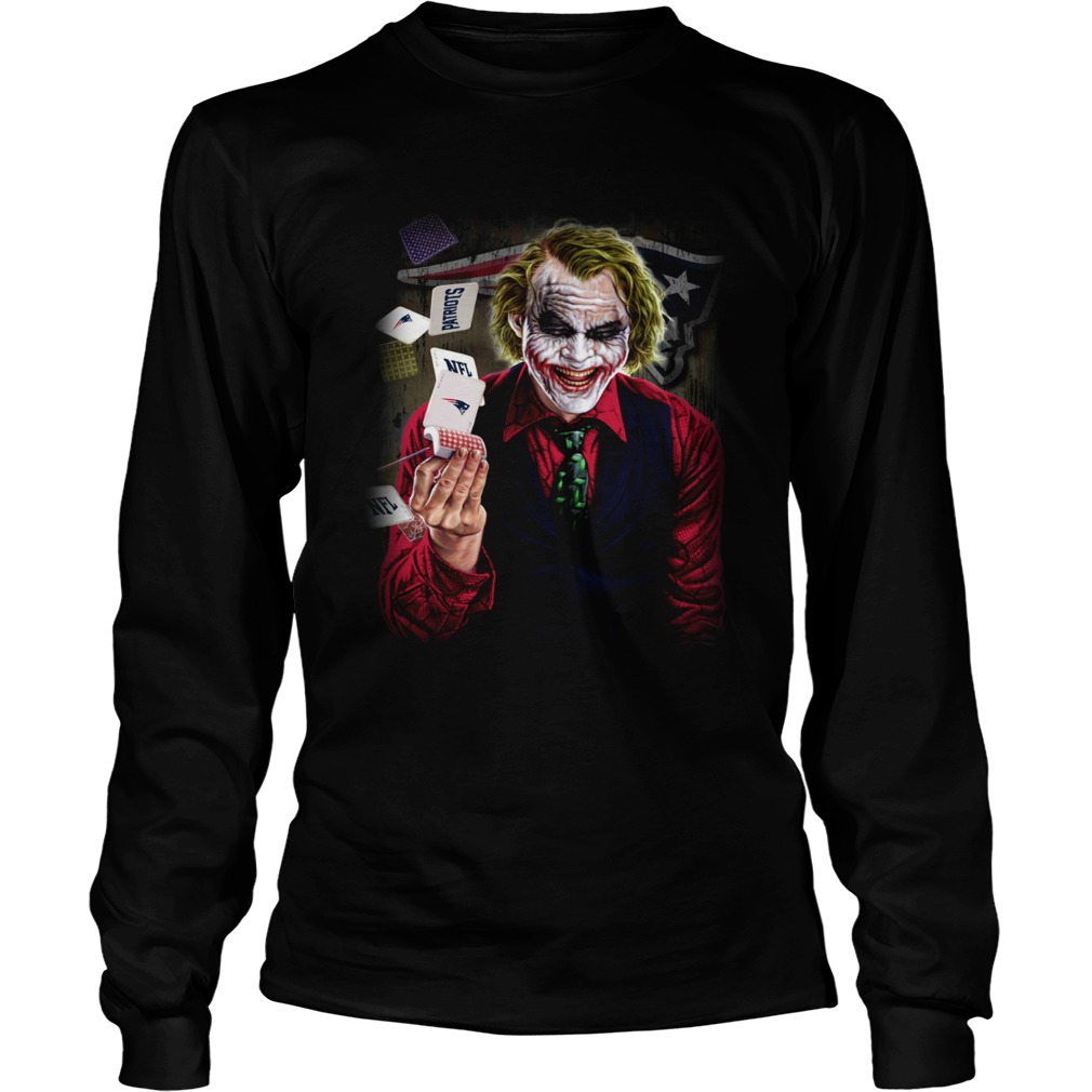 New England Patriots Joker Poker Shirt LongSleeve