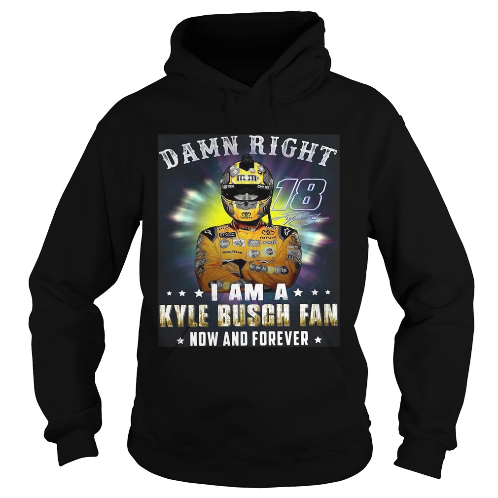 Nice Damn right 18 signature I am a Kyle Busch fan now and forever Hoodie