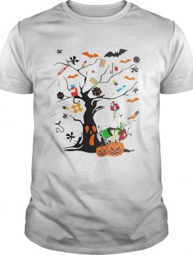 Nurse ghost Halloween tree shirt