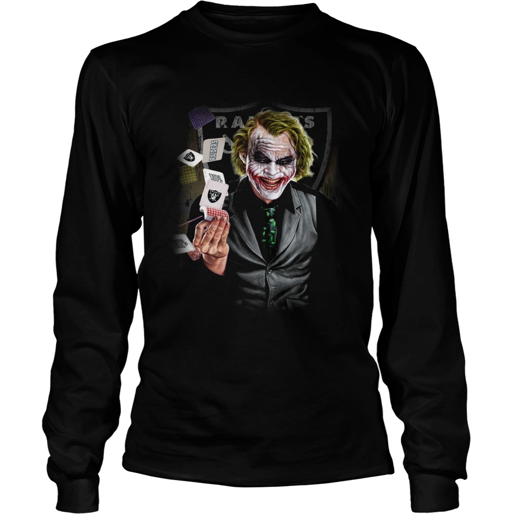 Oakland Raiders Joker Poker Shirt LongSleeve