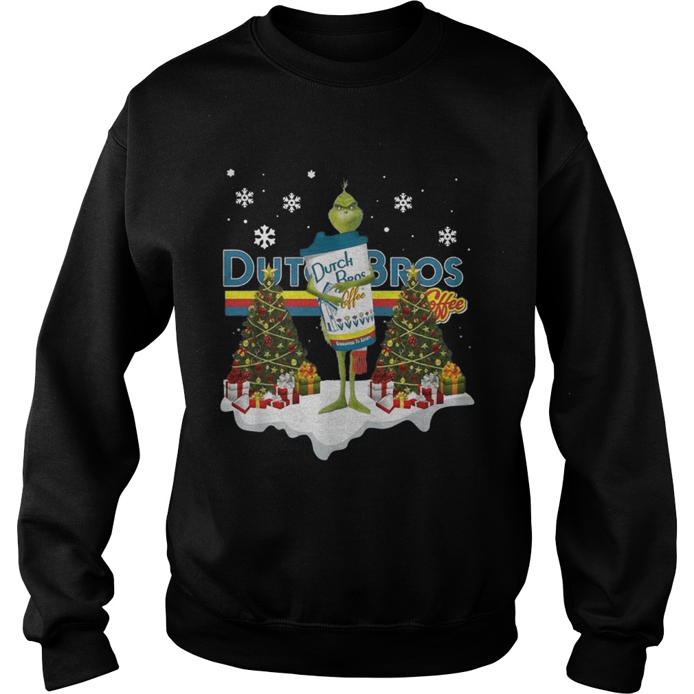 Official Grinch hug Dutch Bros Coffee Christmas Sweatshirt