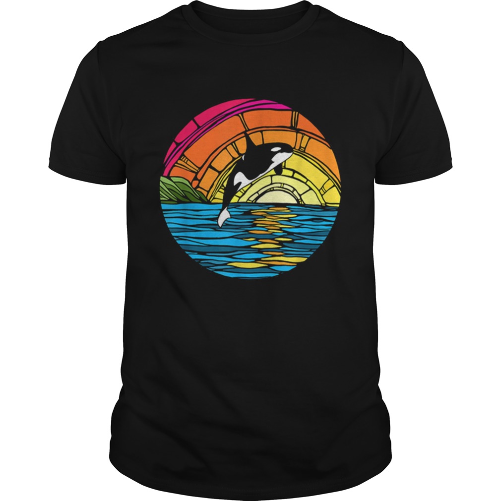 Orca Tees Killer Whale Stained Glass shirt