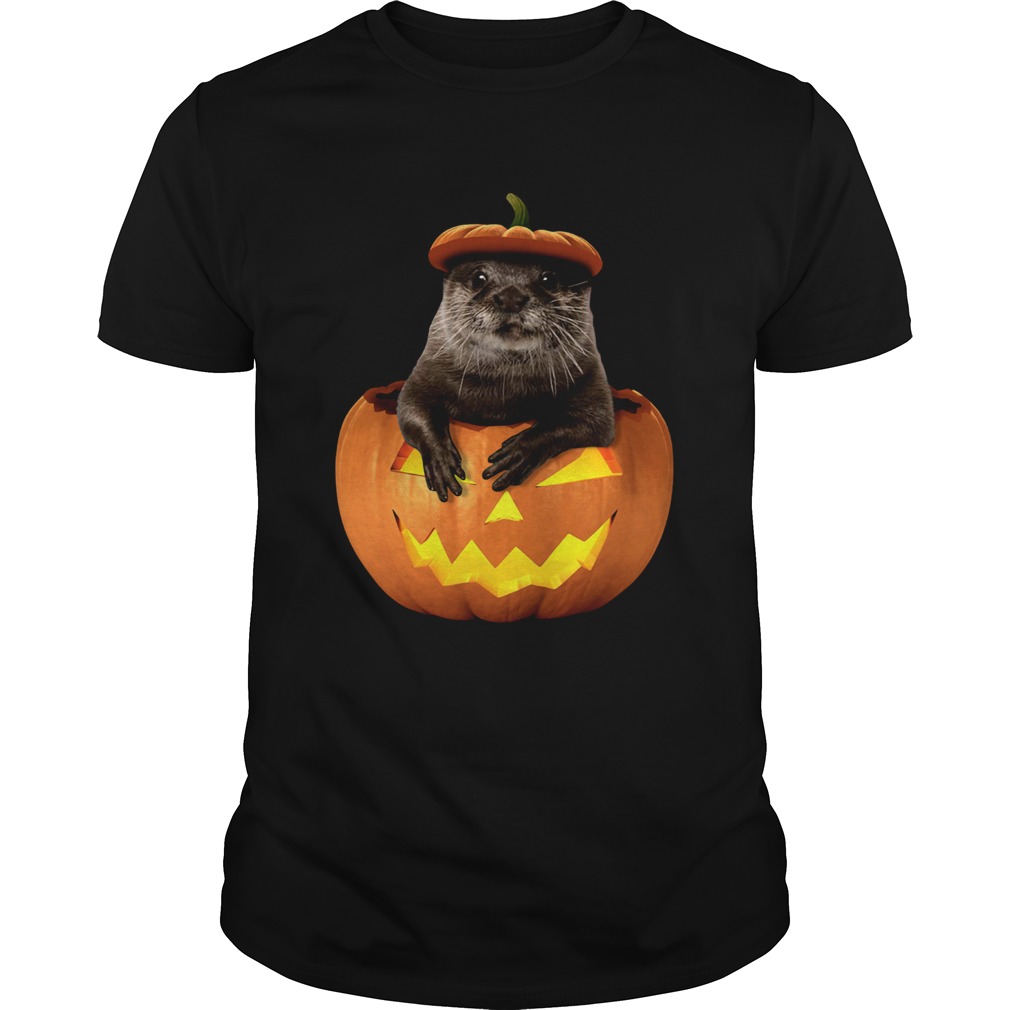 Otter in Pumpkin Halloween shirt