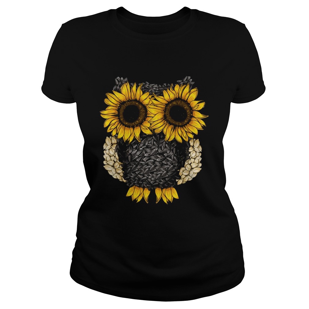 Owl by sunflower and seed Classic Ladies