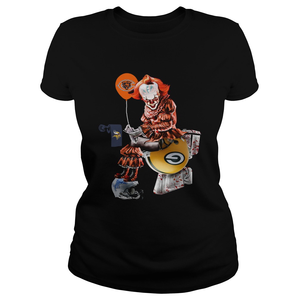 Pennywise Chicago Bears sitting toilet Green Bay Packers Classic Ladies
