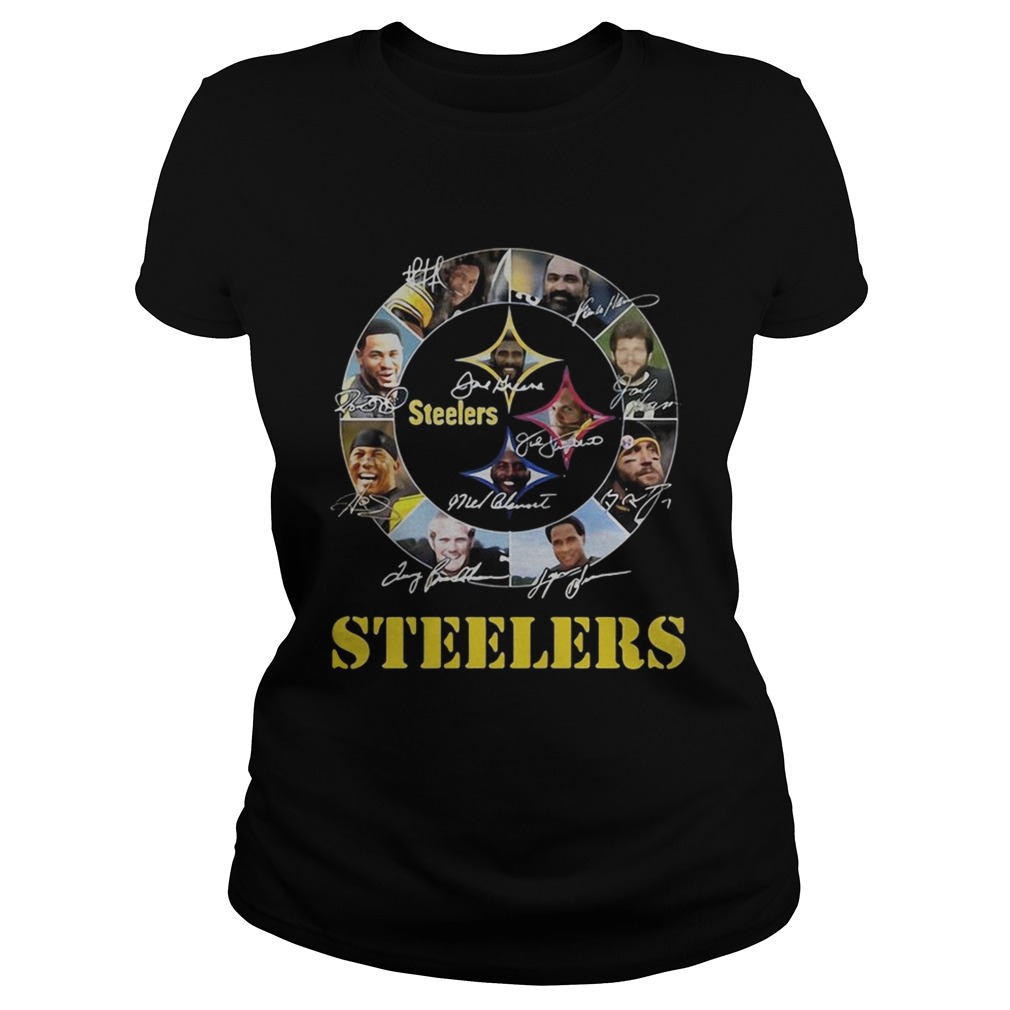 Pittsburgh Steelers logo player names signed Classic Ladies